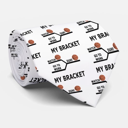 Maart Madness Basketball Funny Bracket T-Shirts Stropdas (Opgerold)