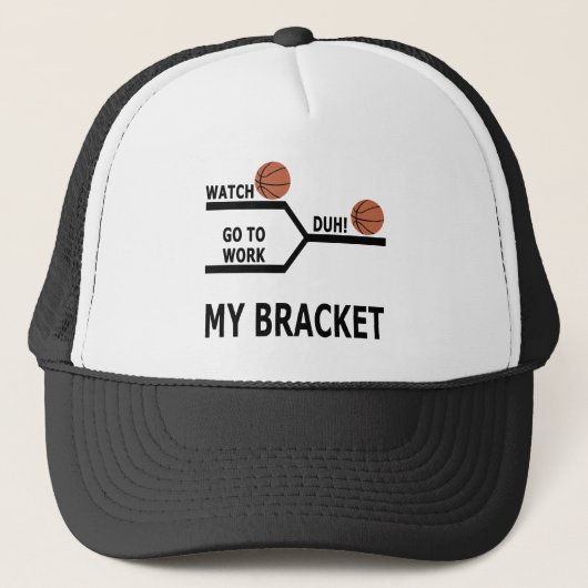 Maart Madness Basketball Funny Bracket T-Shirts Trucker Pet (Voorkant)