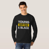 Maart met jonge en zwarte geschiedenis BLM Melanin T-shirt (Voorkant volledig)