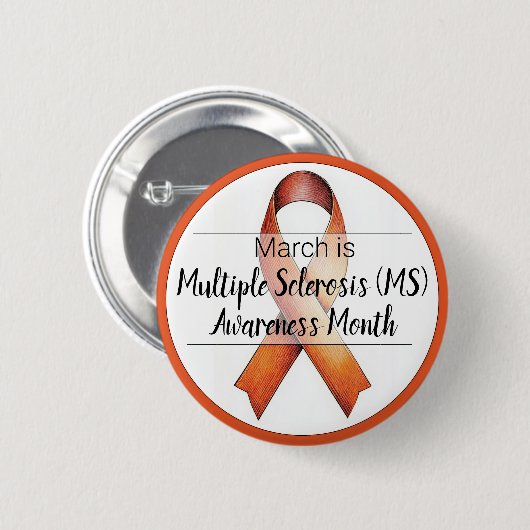 Maart Multiple Sclerose Awareness Month Ronde Button 5,7 Cm (Voorkant /achterkant)