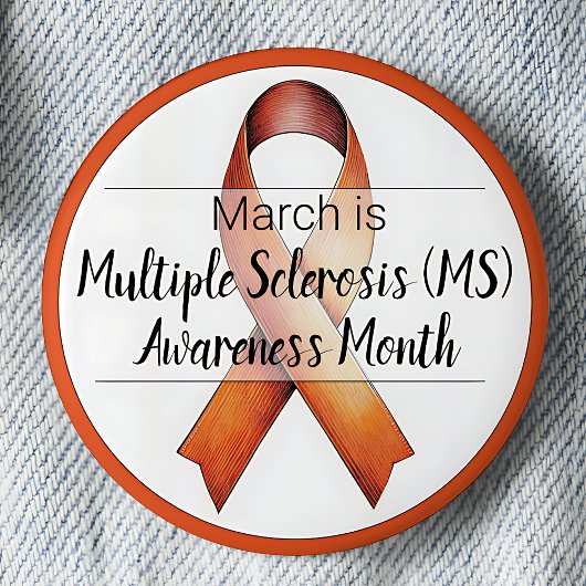Maart Multiple Sclerose Awareness Month Ronde Button 5,7 Cm