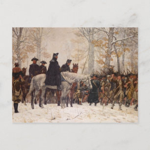 Maart naar Valley Forge - William Trego (1883) Briefkaart