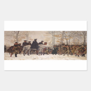 Maart naar Valley Forge - William Trego (1883) Rechthoekige Sticker