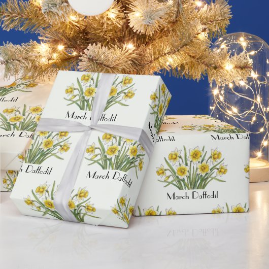 Maart Narcis Bloemen Cadeaupapier (Feestdagen)