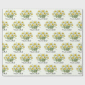 Maart Narcis Bloemen Cadeaupapier (Vlak)