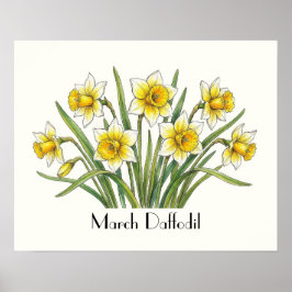 Maart Narcis Bloemen Poster