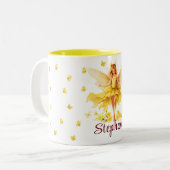 Maart Narcis Geboortemaand Bloemenfee Tweekleurige Koffiemok (Voorkant links)