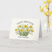 Maart Narcis Verjaardag Kaart (Gele Bloem)