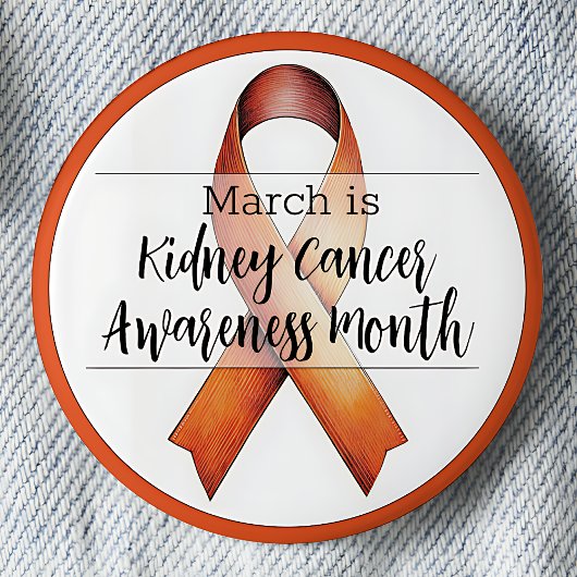 Maart Nierkanker Bewustzijnsmaand Ronde Button 5,7 Cm