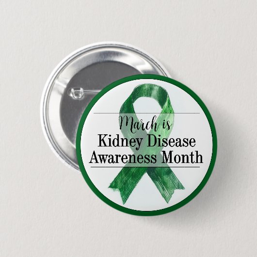 Maart Nierziekte Bewustzijnsmaand Ronde Button 5,7 Cm (Voorkant /achterkant)