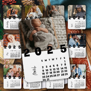 Maart Nieuwjaar 2025 Kalender Familie Foto Magneet