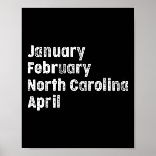 Maart North Carolina Team Bysketbyll Poster