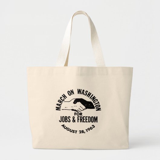 Maart op Washington 1963 Grote Tote Bag (Voorkant)