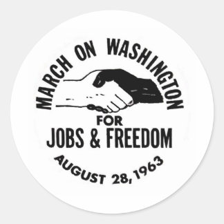 Maart op Washington 1963 Ronde Sticker