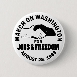 Maart op Washington Ronde Button 5,7 Cm