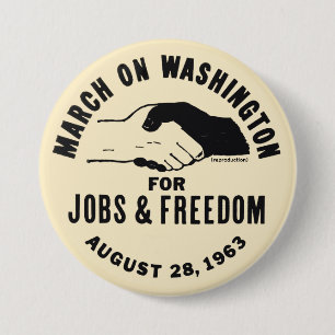 Maart op Washington Ronde Button 7,6 Cm