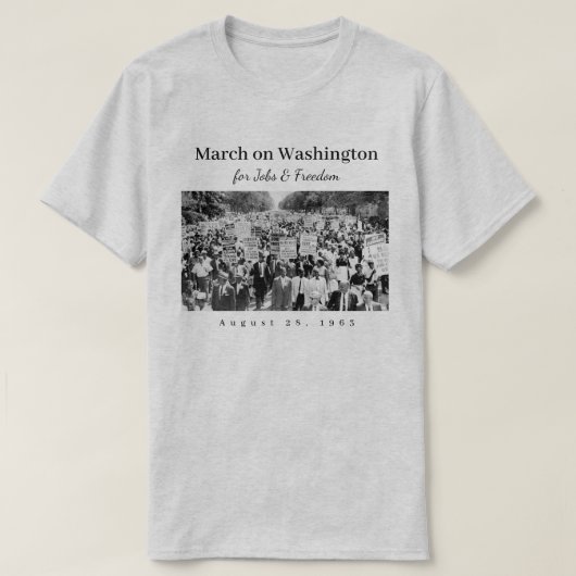 Maart op Washington T-shirt (Design voorkant)