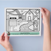 Maart Realtor Open Huis Kleurenactiviteit Pagina Flyer (Hand)