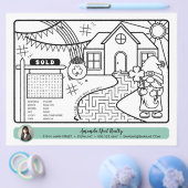 Maart Realtor Open Huis Kleurenactiviteit Pagina Flyer (Enkel)