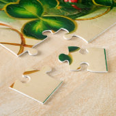 Maart Retro Pin-Up Meisje St. Patrick's Dag Legpuzzel (Zijkant)