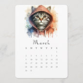 Maart Stand-alone Kalender Kitty Cat Splash Art Menu (Voorkant)
