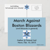 Maart tegen de Boston Blizzards 2015!! Briefkaart (Voorkant / Achterkant)