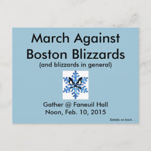 Maart tegen de Boston Blizzards 2015!! Briefkaart
