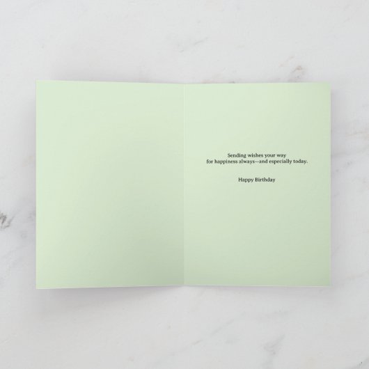 Maart tot April Geboorte Bloem Custom Verjaardag Kaart (Binnen)