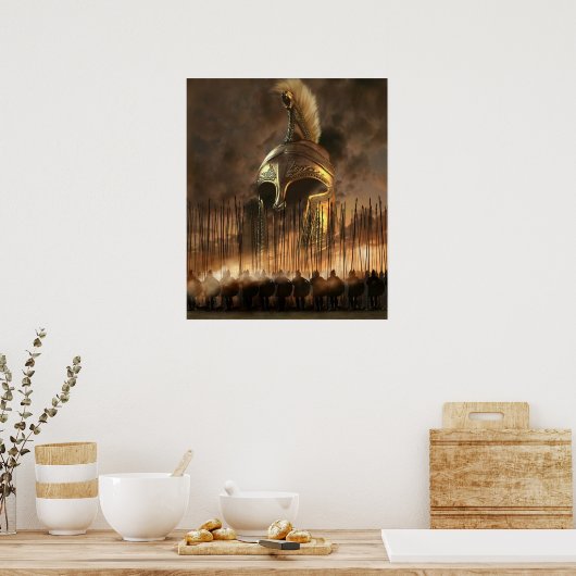 Maart van de Griekse Phalanx Poster (Keuken)