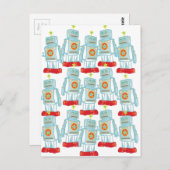 Maart van de robots briefkaart (Voorkant / Achterkant)
