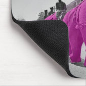 Maart van de roze olifant Circa 1920's Circus Muismat (Hoek)