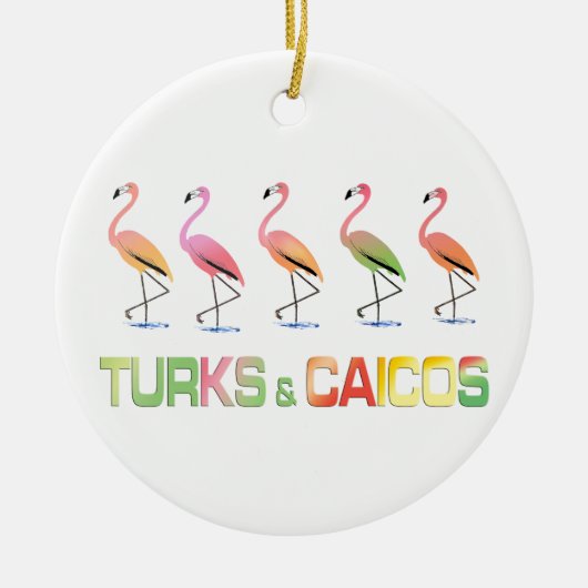 Maart van de Tropische TURKEN & CAICOS van Keramisch Ornament (Voorkant)