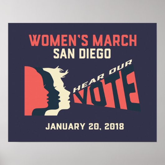 Maart van de vrouw San Diego Officiële Poster van  (Voorkant)