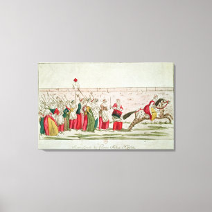 Maart van de vrouwen op Versailles Canvas Afdruk