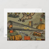 Maart van het intellect briefkaart (Voorkant / Achterkant)