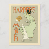 Maart van het  tijdschrift Harper Briefkaart (Voorkant)