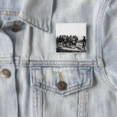 Maart van Miles Standish Vierkante Button 5,1 Cm (In situ)