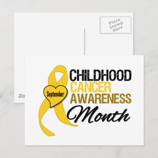 Maart van september 2009 voor kinderkanker briefkaart (Voorkant / Achterkant)