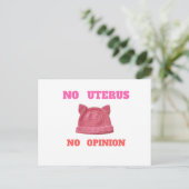 MAART VAN VROUWEN GEEN UTERUS ADVIES BRIEFKAART (Staand voorkant)
