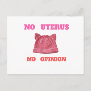 MAART VAN VROUWEN GEEN UTERUS ADVIES BRIEFKAART