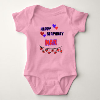 Maart Verjaardag Baby Bodysuit