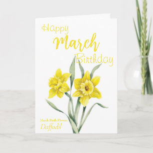 Maart verjaardag Daffodil Birth Flower Kaart