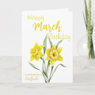 Maart verjaardag Daffodil Birth Flower Kaart