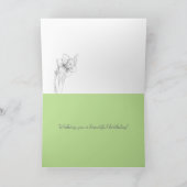 Maart verjaardag Daffodil Birth Maand Flower Kaart (Binnen)