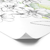 Maart Verjaardag Daffodils Geboorte Maand Bloem Poster (Hoek)