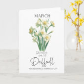 Maart Verjaardag Geboorte Maand Bloem Daffodil Kaart (Gele Bloem)