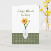 Maart Verjaardag Geboorte Maand Bloem Daffodil Kaart (Gele Bloem)
