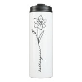 Maart Verjaardag Maand Bloem Daffodil Thermosbeker (Voorkant)