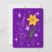 Maart Verjaardag Maand Kaart (Daffodil) (Voorkant)