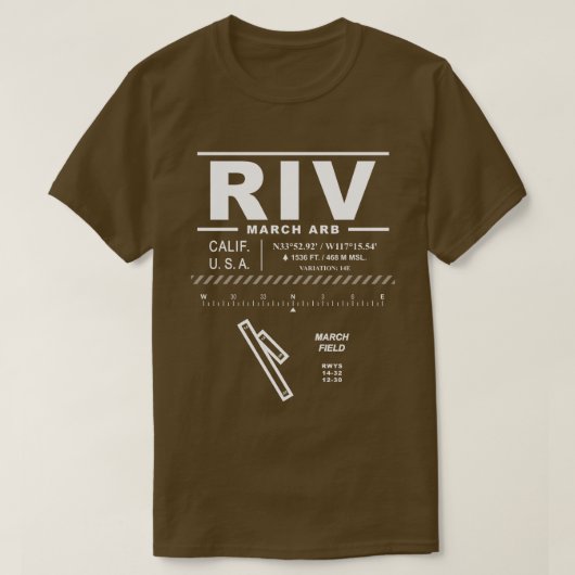 Maart Vliegbasis ARB Maart Veld RIV T-shirt (Design voorkant)